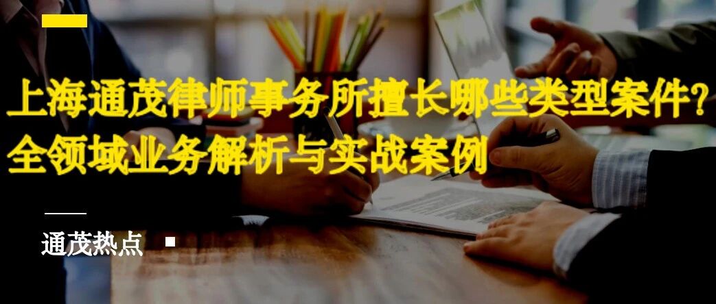 上海通茂律师事务所全领域业务解析